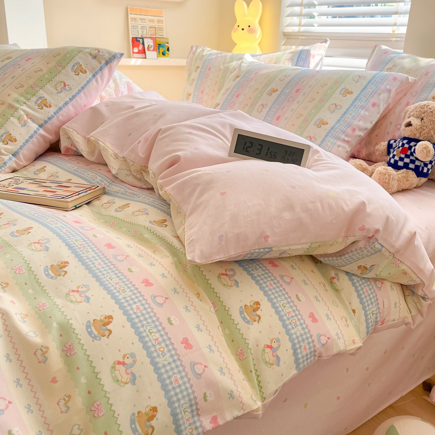 卡通纯棉床上四件套全棉被套床单2026新款男孩女孩儿童三件套床品,床上用品,床品套件/四件套/多件套,淘宝优惠券,粉丝福利购,淘宝优惠卷