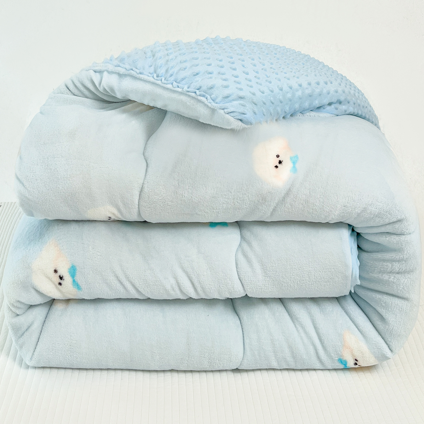 牛奶绒豆豆绒被子冬被加厚保暖