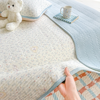 一面纯棉一面绒床盖2025新款