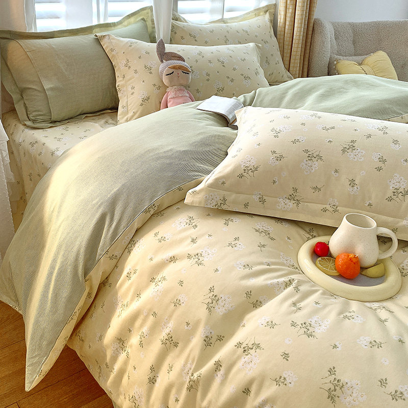 ins纯棉碎花被套单件100全棉单人150x200床单被罩双人200x230被单