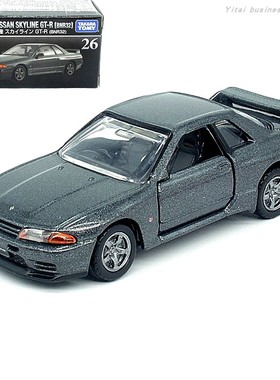 TOMY多美卡合金汽车模型玩具旗舰版黑盒TP26尼桑GT-R(BNR32跑车
