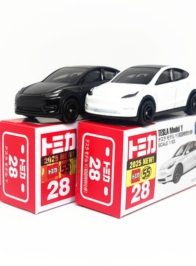 TOMY多美卡仿真合金汽车模型28号Tesla特斯拉model y新能源电动车