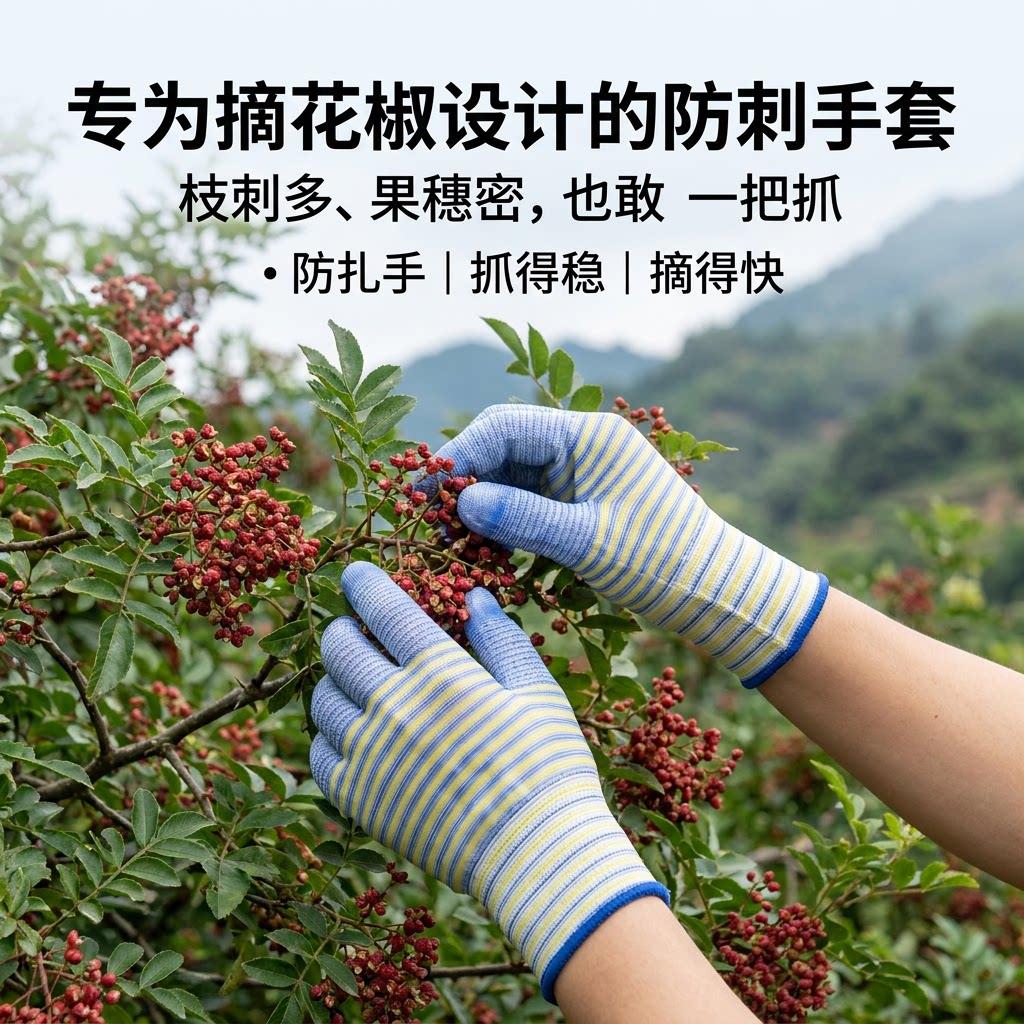 摘花椒专用手套防刺耐磨神器防扎园艺耐用户外薄款劳保透气防滑