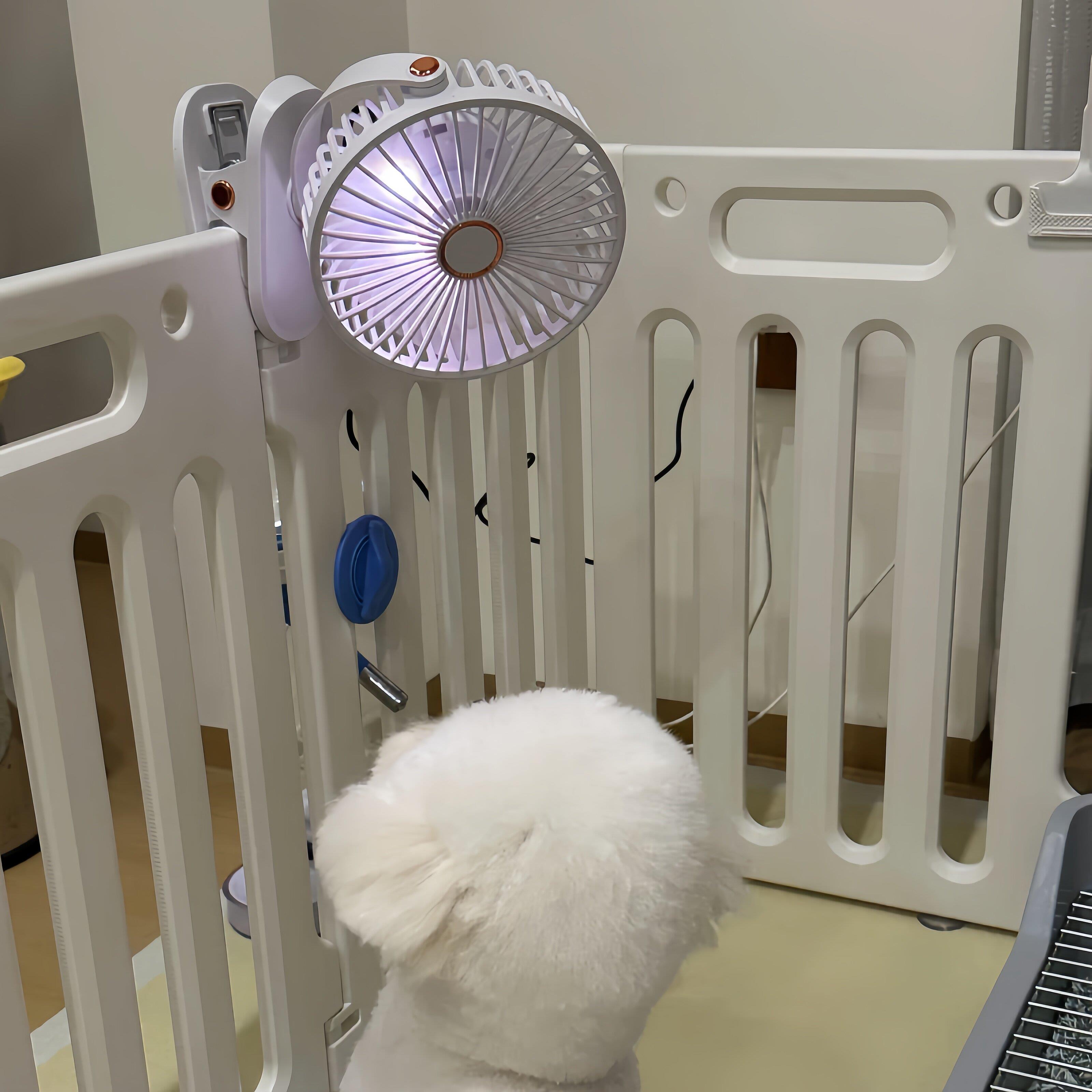 宠物风扇夏天降温神器狗狗猫咪专用小型空调扇制冷散热充电电风扇