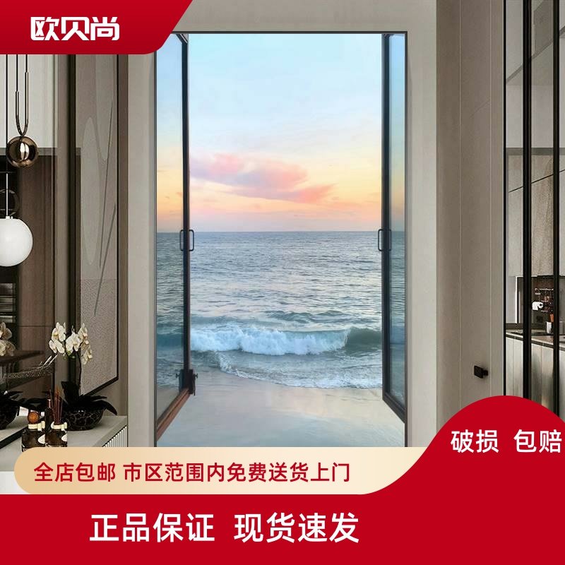 大海沙滩空间延伸感仿假窗户装饰