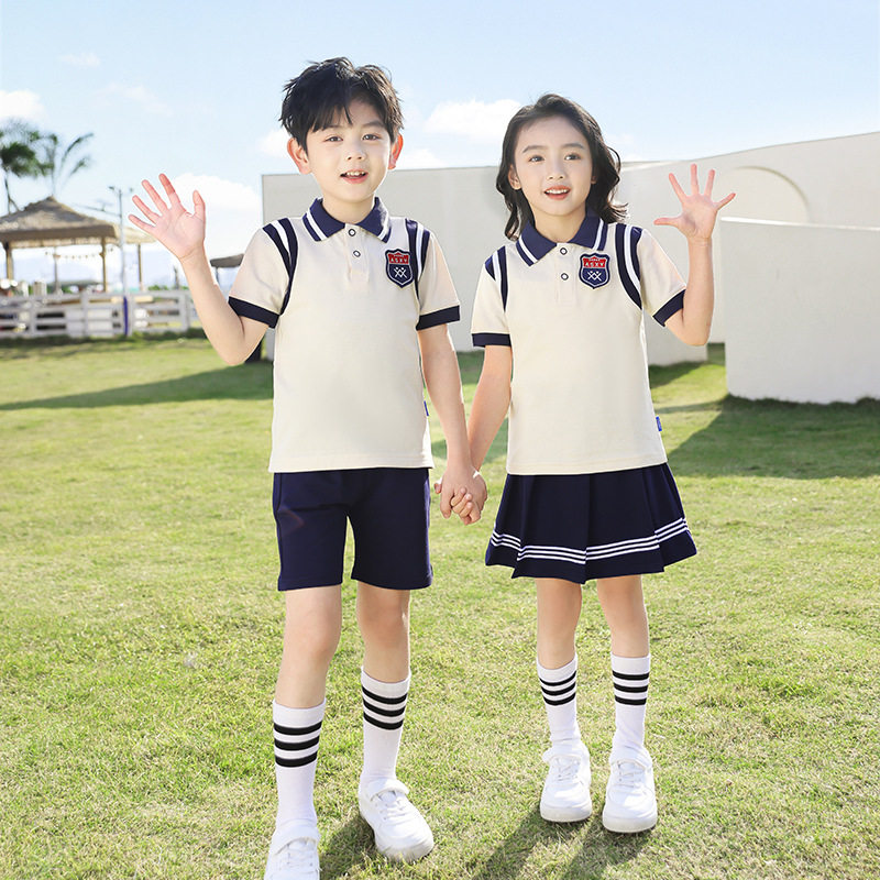 小学生校服幼儿园园服夏季毕业照班服教师夏款运动套装学院风服装