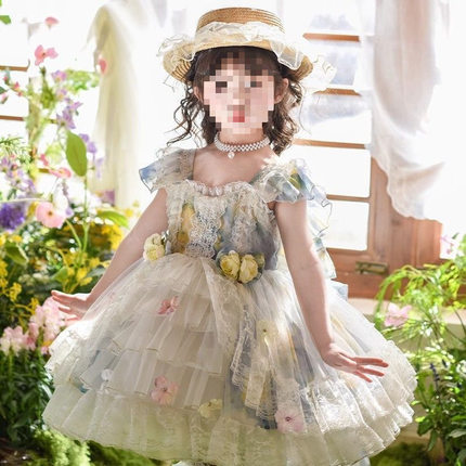女童2025夏季新款连衣裙宝宝洛丽塔公主裙儿童生日超仙蓬蓬网
