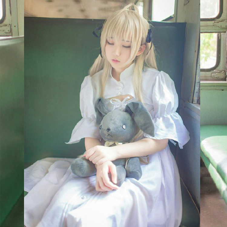缘之空春日野穹动漫服穹妹兔耳洋装cosplay服装女装lolita裙代发