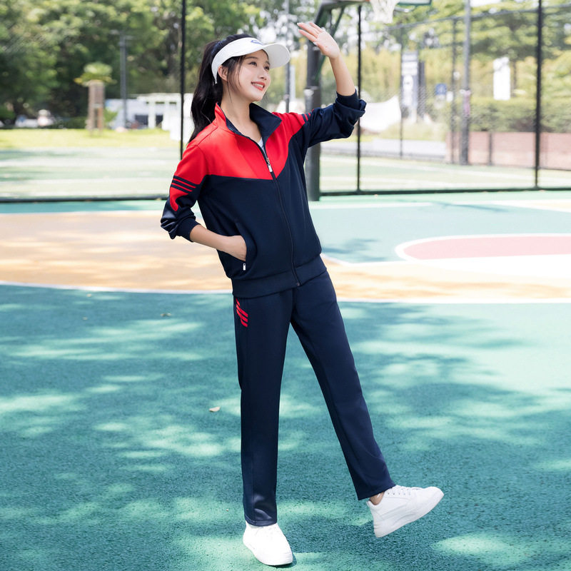 初中生校服春秋季运动班服两件套高中学生男女长袖韩版学院风套装