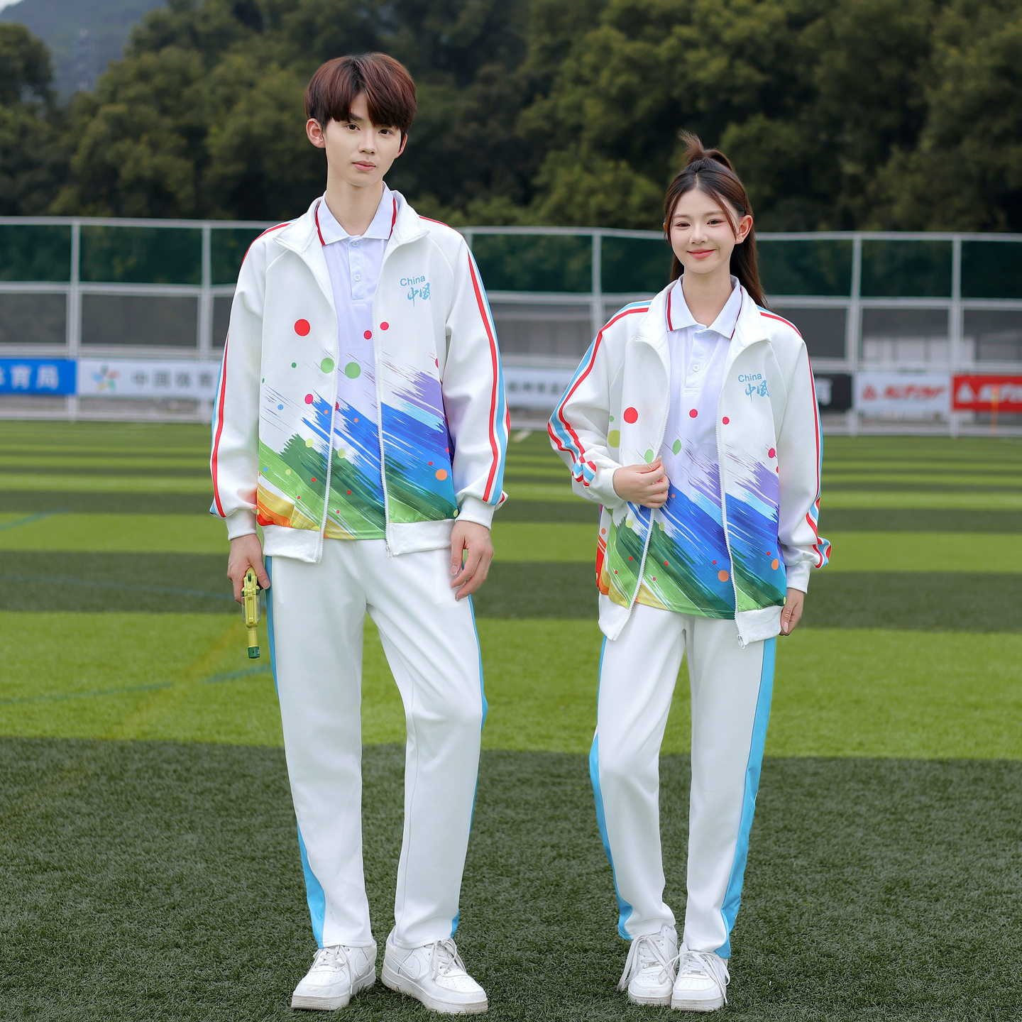 班服套装秋季中国学院风初高中小学生校园运动会开幕式校服三件套