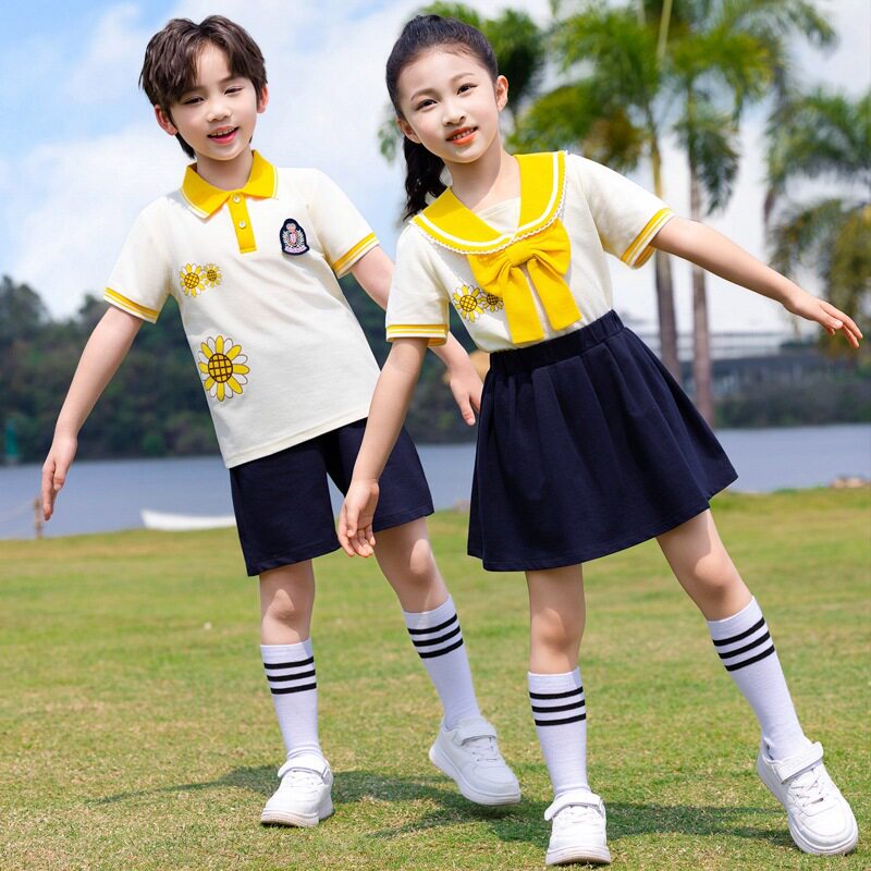 61表演出班服小学生夏季校服套装幼儿园园服夏装毕业拍照学院风