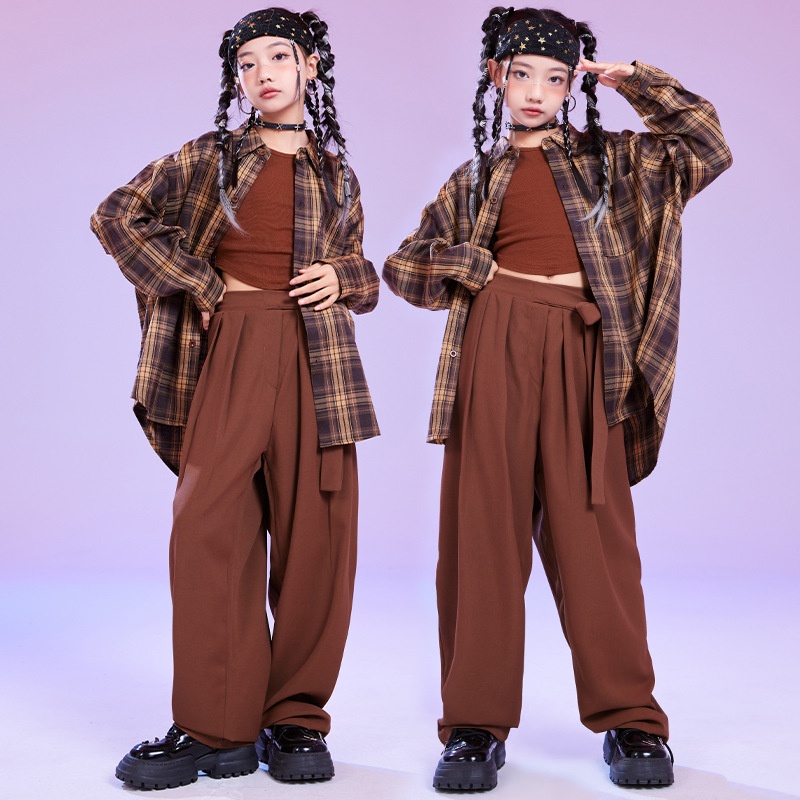 儿童废土风演出服爵士舞服装女童舞蹈表演服秋季jazz走秀套装