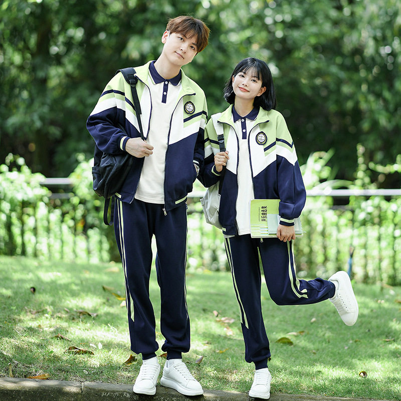 初中生校园班服秋季学院风三件套高中小学生运动会开幕式校服套装