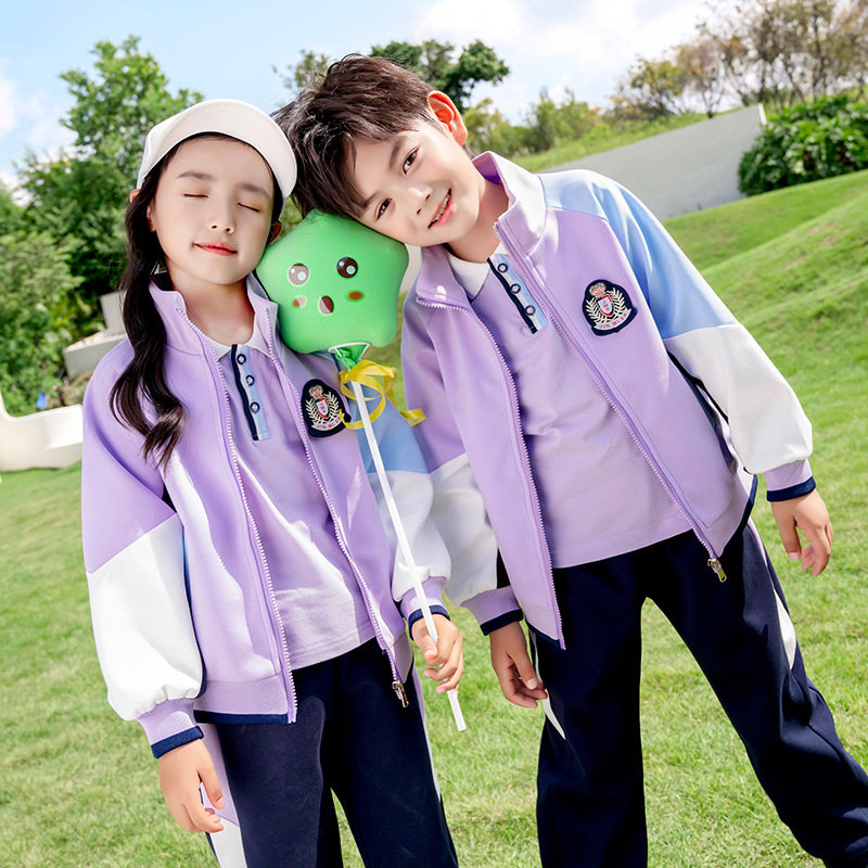 中小学生秋季校服套装儿童运动服一年级班服四件套幼儿园园服