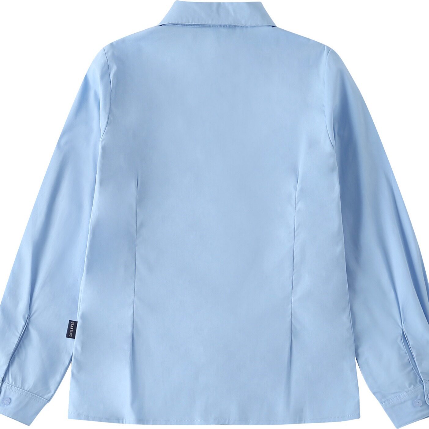 斯踏迪新款儿童衬衫班服女童长袖打底蓝色衬衣园服小学生英伦校服