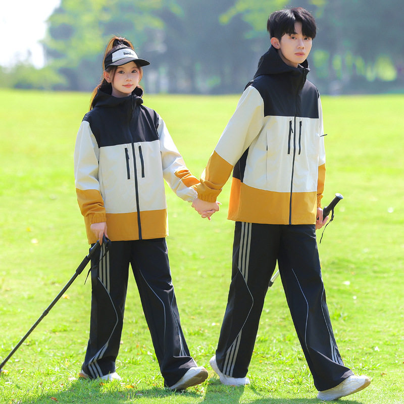 2026#情侣校园风学生秋冬冲锋衣男女风衣外套套装 班服 校服