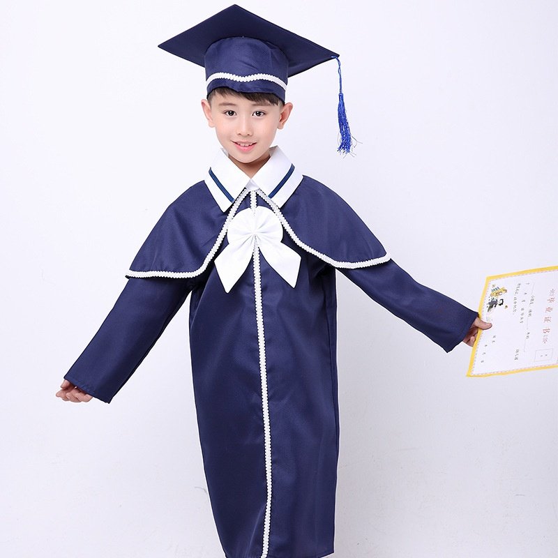 儿童毕业学士服毕业照礼服跨境儿童博士服幼儿园小学生毕业礼服