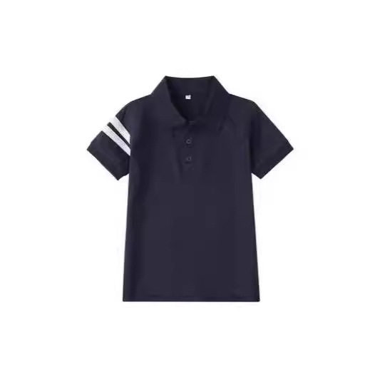 中小学生英伦风夏季短袖短裤校服套装 灰色藏青T恤Polo衫休闲装
