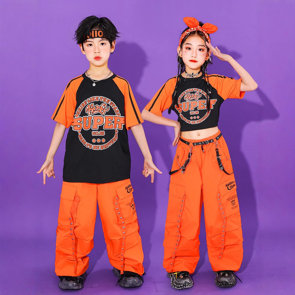 六一儿童啦啦队演出服男童街舞服装女童爵士舞套装幼儿园班服