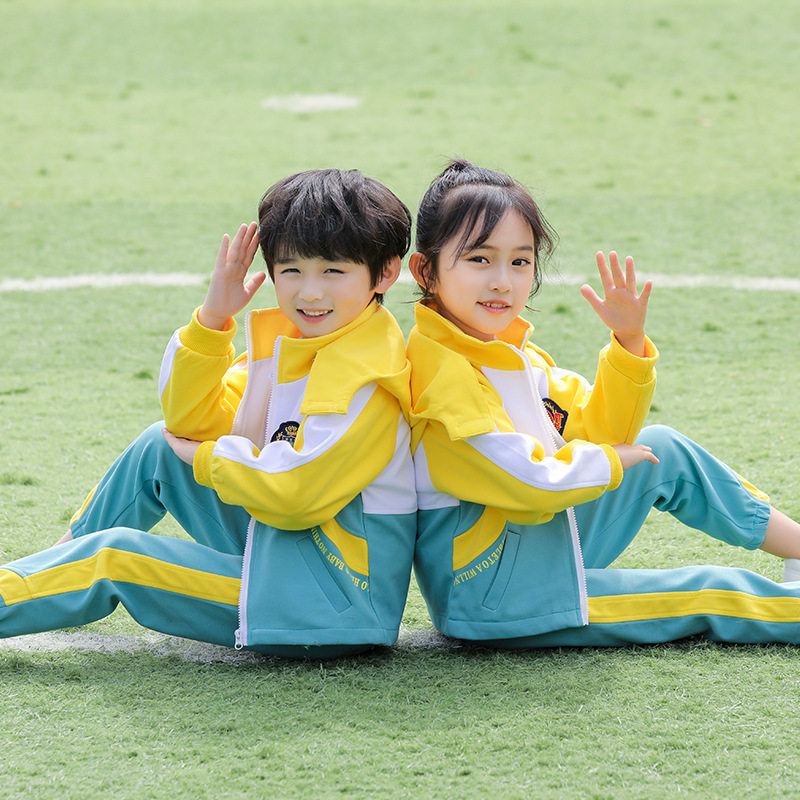 幼儿园园服一年级小学生班服四件套儿童校服运动套装春秋装运动服