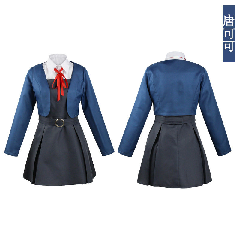 唐可可 LoveLive cos服 蓝色短外套灰背心裙套装校园少女日常校服