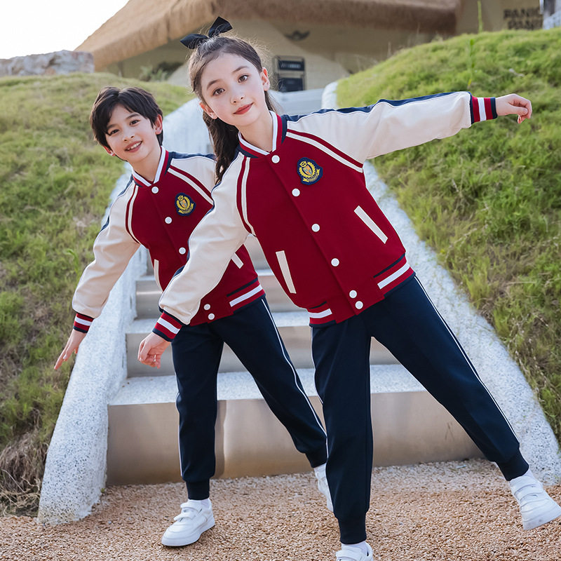 小学生校服春秋款套装儿童运动会班服三件套幼儿园园服夏季洋气