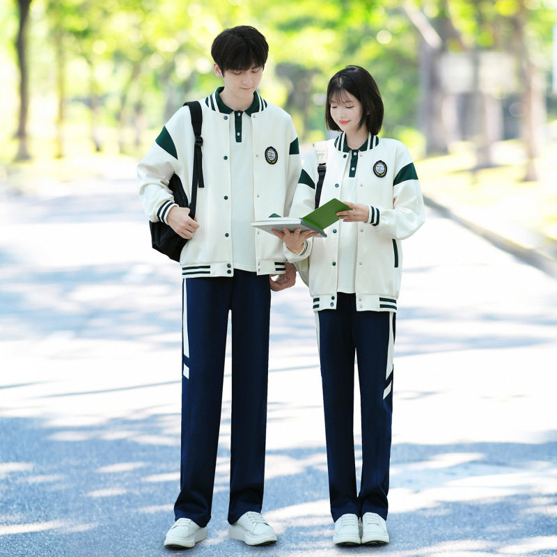 出货中 情侣装秋冬装卫衣外套学生班服校服运动会三件套套装2026