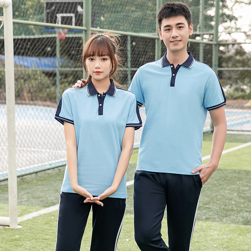 夏季小学生校服男女班服表演服夏装多颜色短袖T恤幼儿园园服套装
