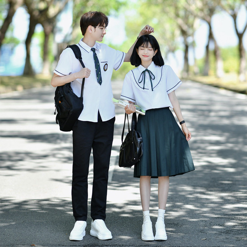 中小学生班服英伦学院风合唱演出JK制服衬衫初高中生校服夏季套装