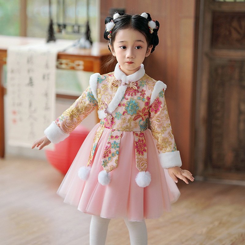 中国风女童拜年服冬款加绒儿童汉服唐装宝宝过年服超仙礼服拜年服,童装/婴儿装/亲子装,汉服,淘宝优惠券,粉丝福利购,淘宝优惠卷