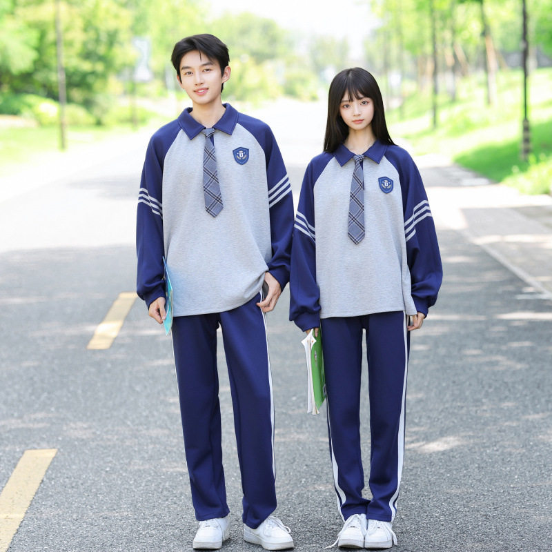 2026秋季新款卫衣学院风中小会班服校服套装