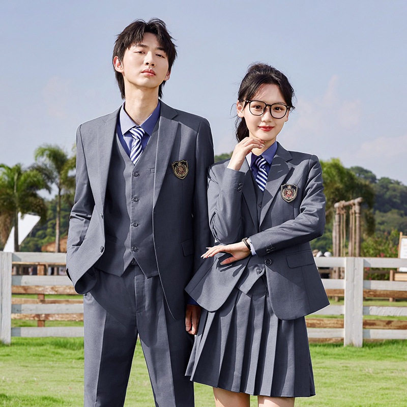 校服套装班服高中生秋冬学生装学院风演出毕业中学生初中生英伦风