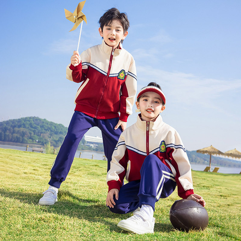 幼儿园园服春秋装小学生校服老师绿色班服冬装儿童棒球服三件套装