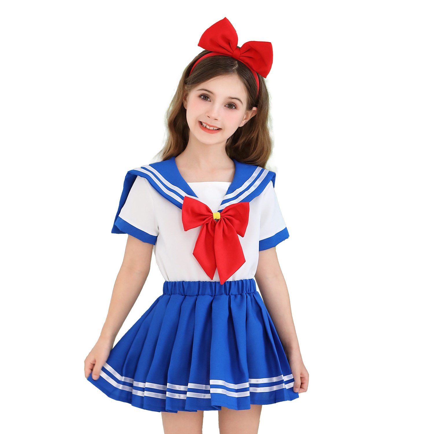 万圣节儿童服装日本校服JK服英伦女童水手服海军美少女战士表演服