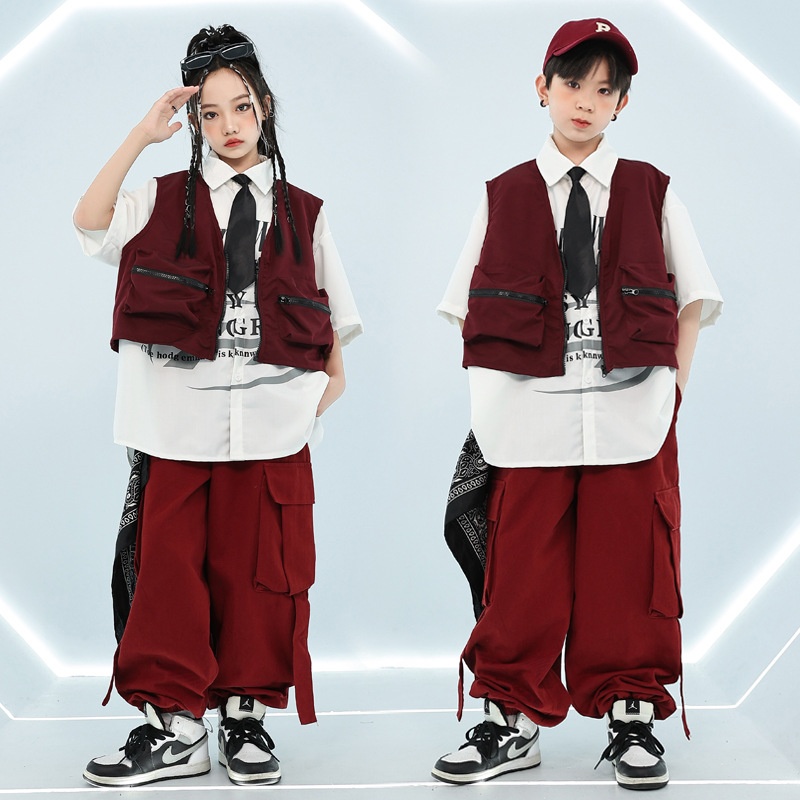 街舞儿童潮服hiphop童装嘻哈潮牌童装架子鼓演出服男童少儿服装