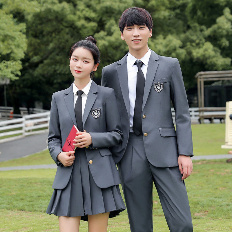 校服西装套装班服高中生春秋冬学院风演出毕业中学生JK制服英伦风