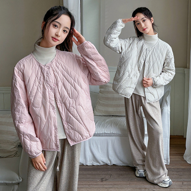 女童羽绒服内胆长袖轻便中大童亲子装校服神器内搭外穿男女童装