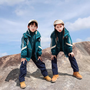 小学生校服幼儿园园服班服三合一可脱卸式冲锋衣户外运动儿童套装