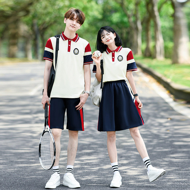 班服夏季初中生高中生休闲宽松短袖T恤小学生运动套装学院风校服