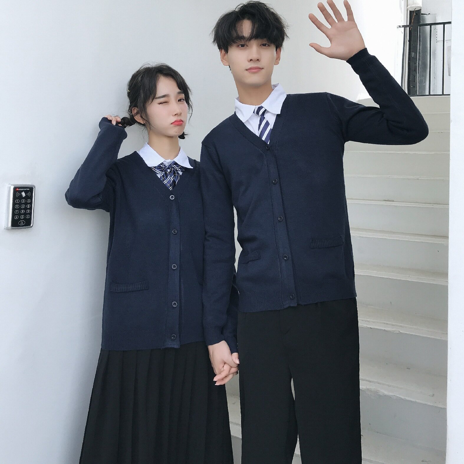韩版班服套装学院风韩国初高中生校服港风jk制服运动会秋冬演出服