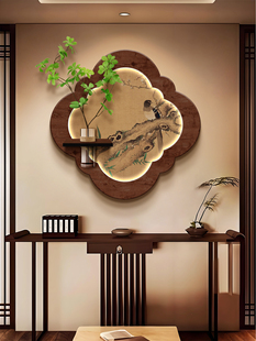 2025新款花鸟水培装饰画茶室墙面定制绿植带花瓶挂画异形插花壁画