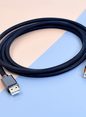 电脑DAC数据线A-B发烧USB-B适用苹果安卓手机HIFI解码器Type-c转方口USB声卡线电钢琴2.0连接线边充电边直播