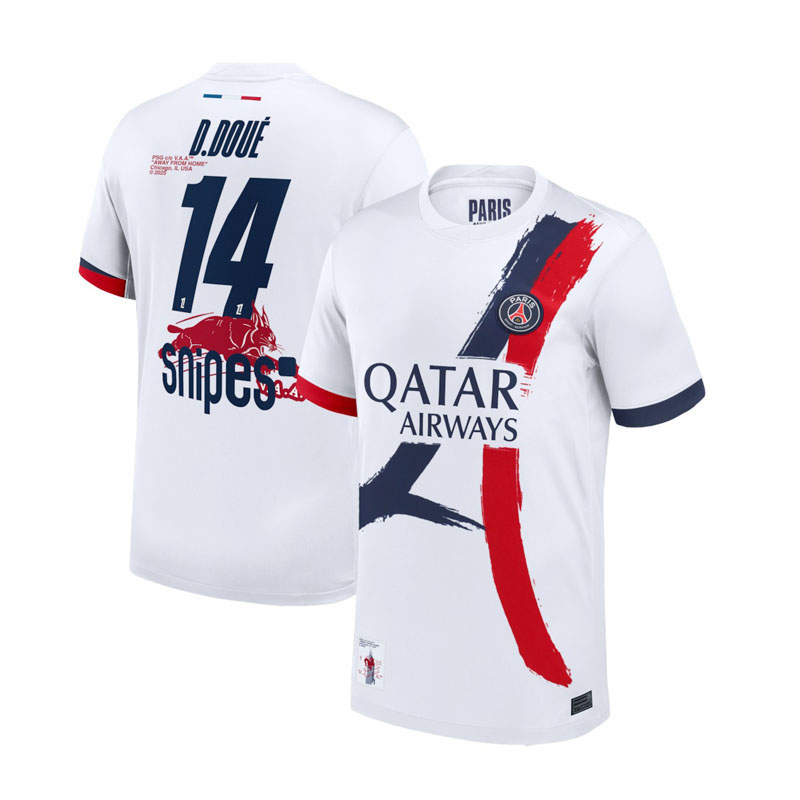 2025巴黎联名版球衣14号杜埃登贝莱内维斯Away from Home Jersey