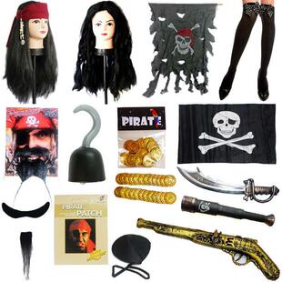 Halloween props Pirate gear set Pirates of the Caribbean Cap