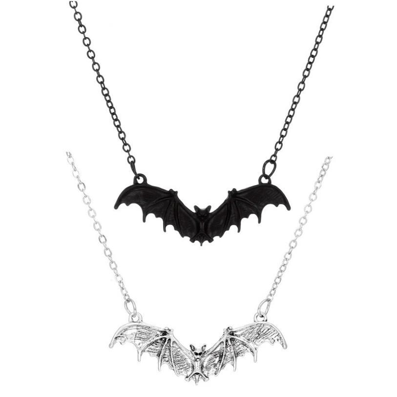 Halloween Dark Goth Wind Bat Pendant Clavicle Chain Men And