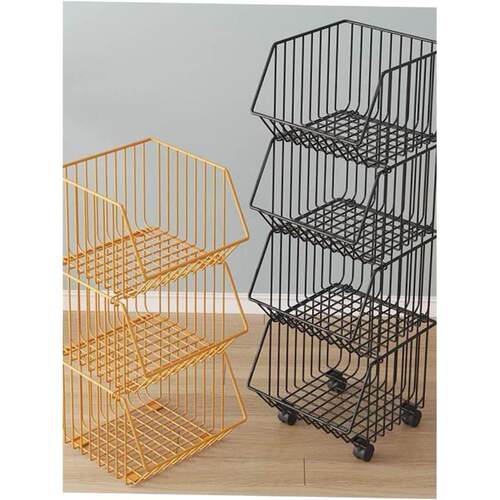 kitchen accessories multi-storey move Storage Vegetable bask