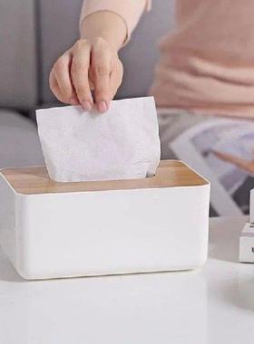 Plastic Tissue Box Modern Wooden Cover Paper with Oak Home