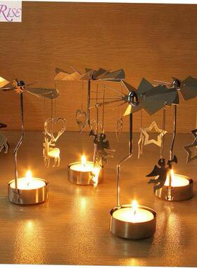 FENGRISE Metal Candlestick Merry Christmas Table Decor