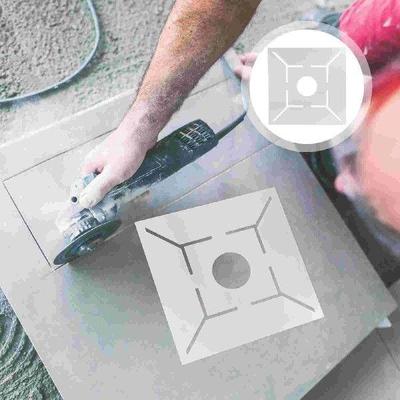 Flower Floor Drain Ruler itioning Bathroom Measuring