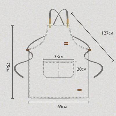 Canvas Waterproof Apron With Four Pockets, Perfect For Resta